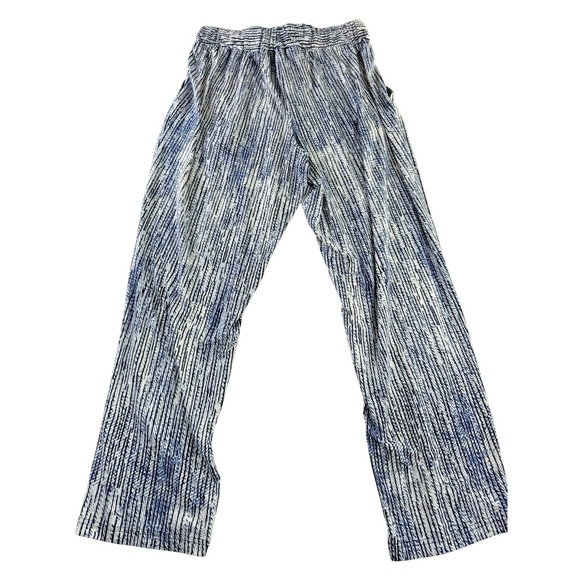Robert Louis Blue & White Elastic Tie Waist Pants Flowy Pockets Size 1X - Picture 2 of 7